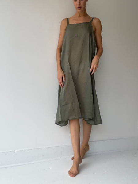 krista larson plain slip OLIVE