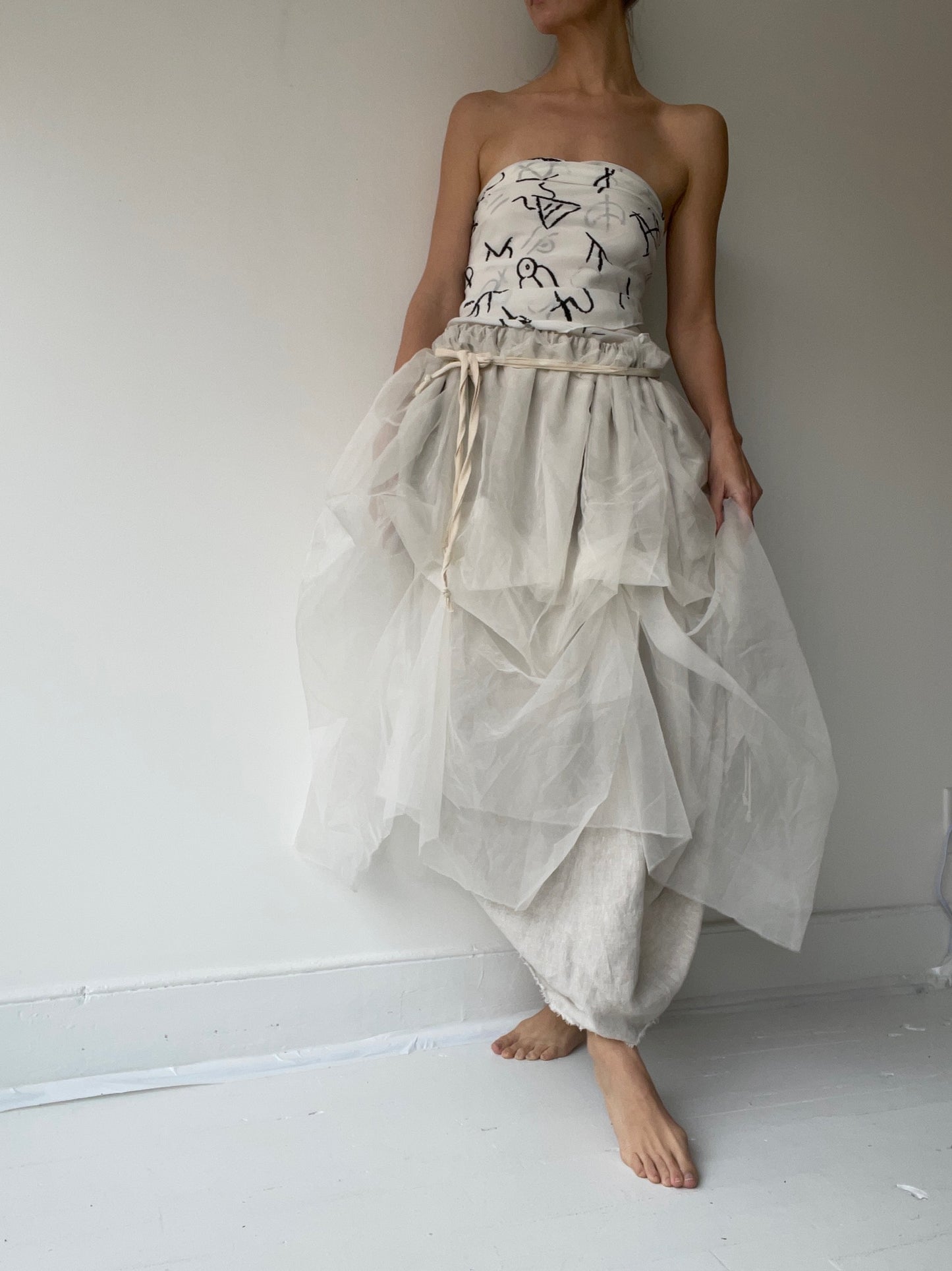 ash holden silk cypher print scarf