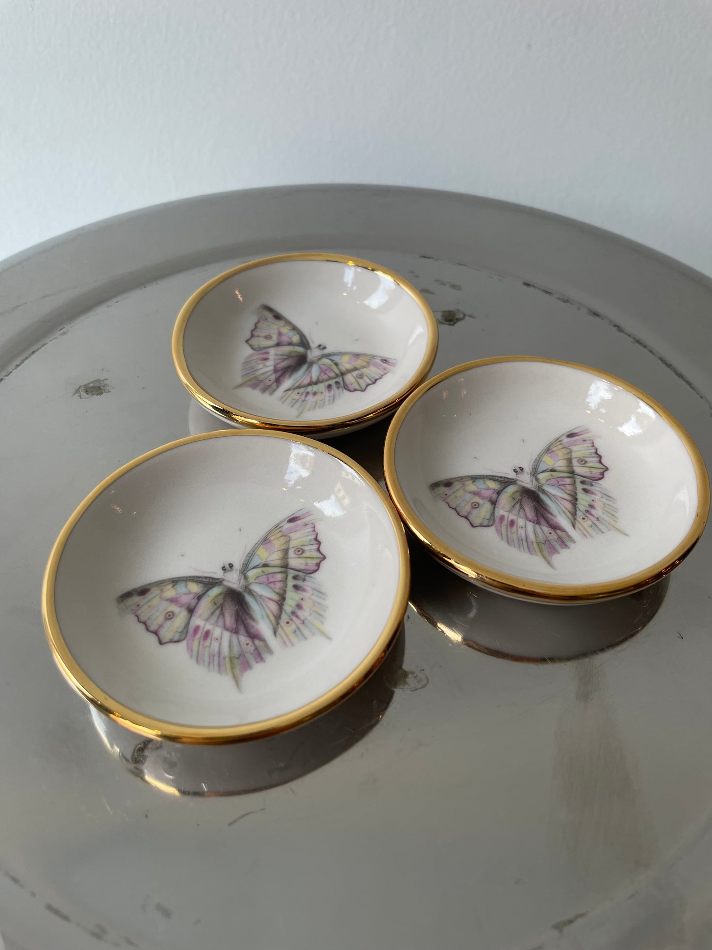 pastel butterfly trinket dish