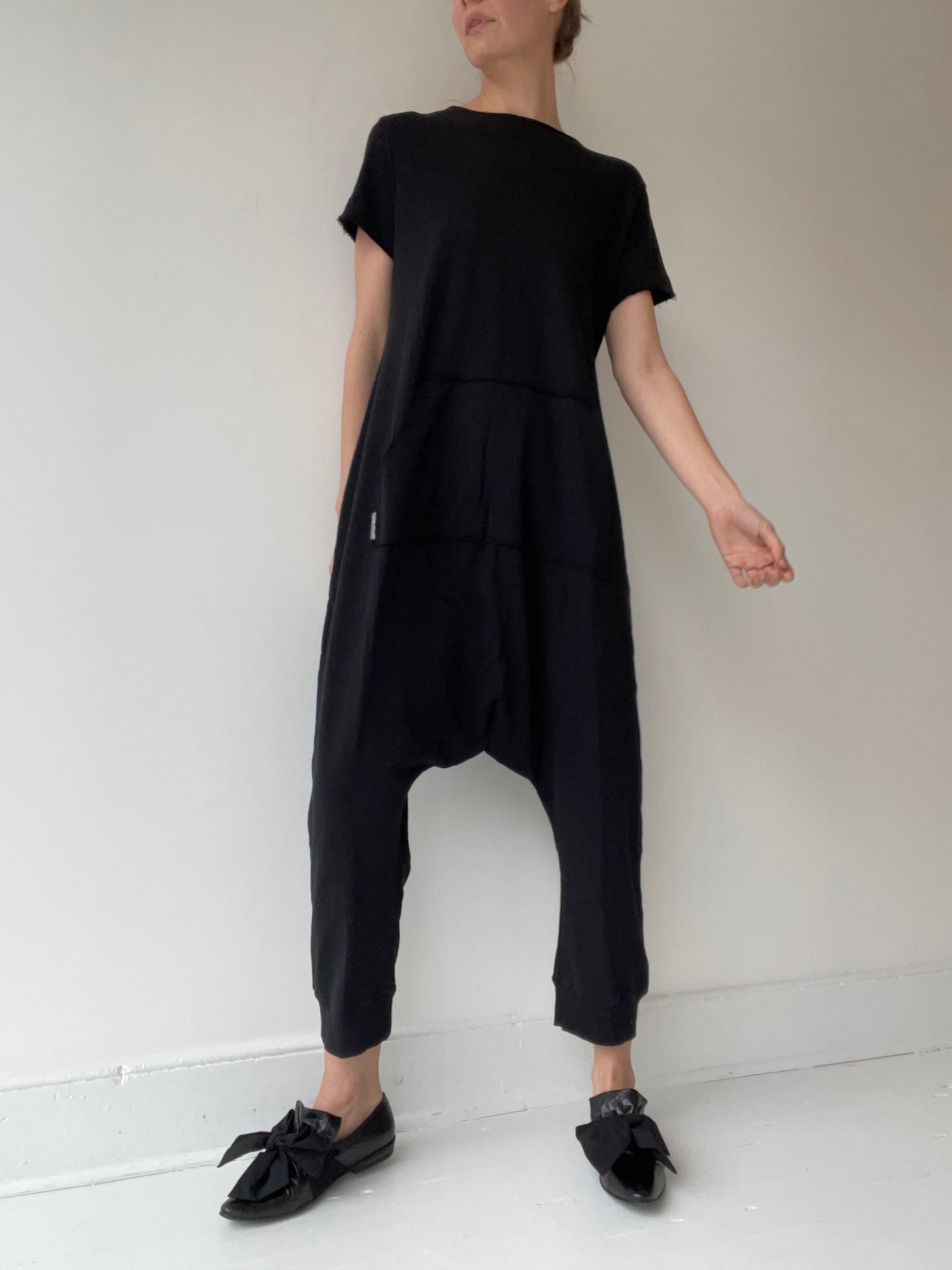 rundholz black label cotton black pocket jumpsuit
