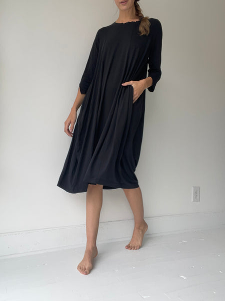 ruffle neck dress