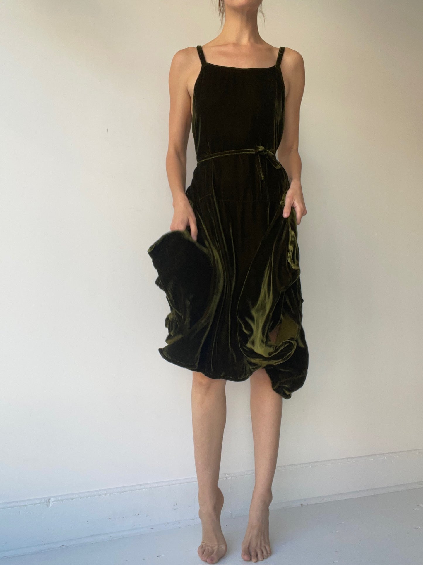 krista larson long pinwheel slip pine velvet
