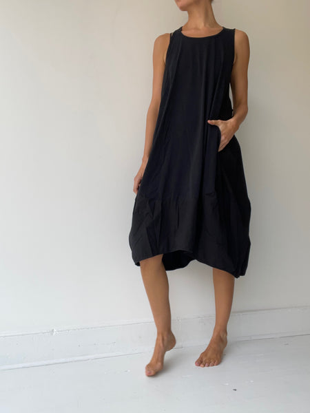 tie dress BLACK