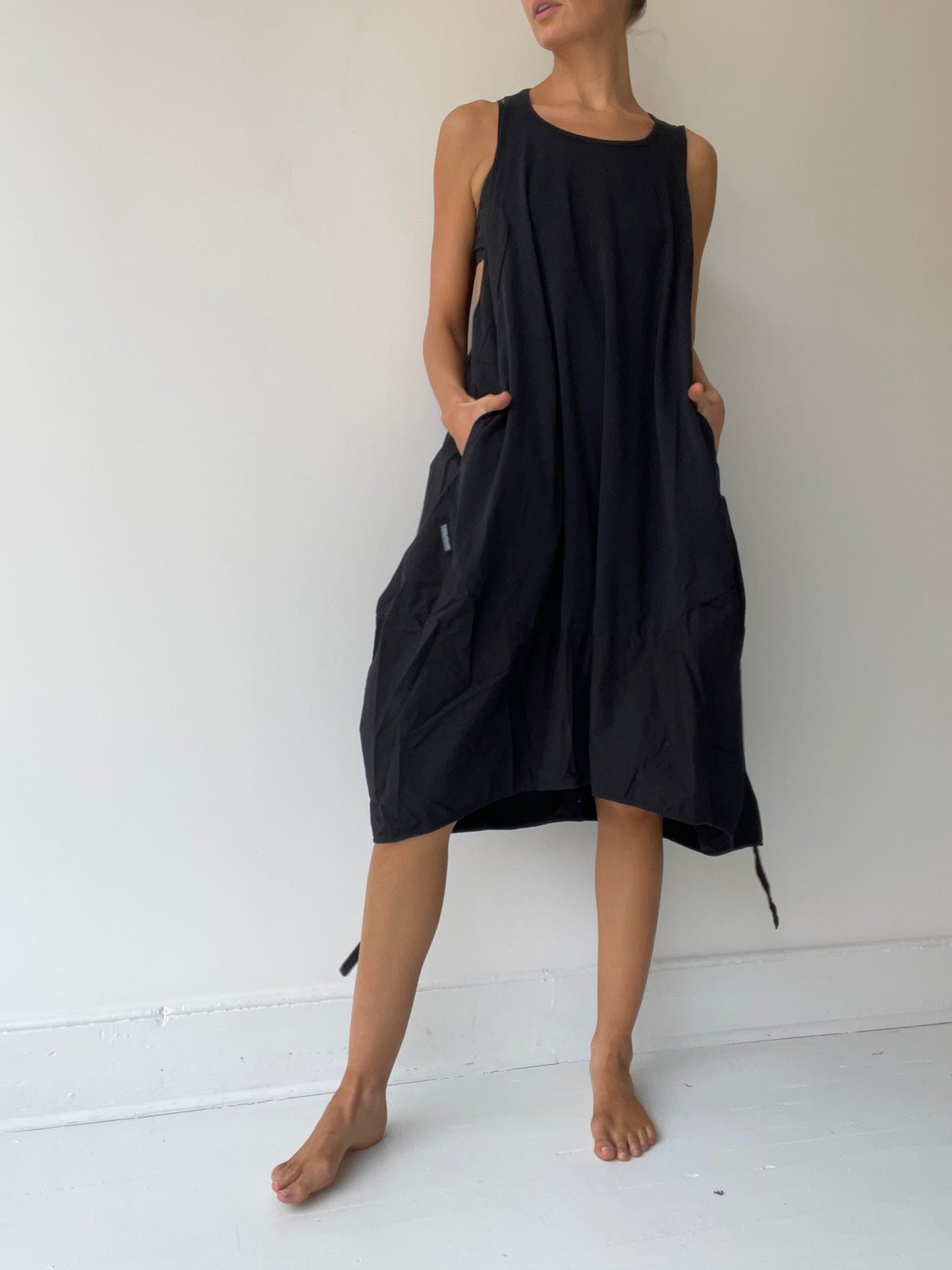 tie dress BLACK
