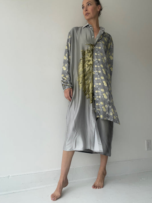 barbara bologna double print shirt dress