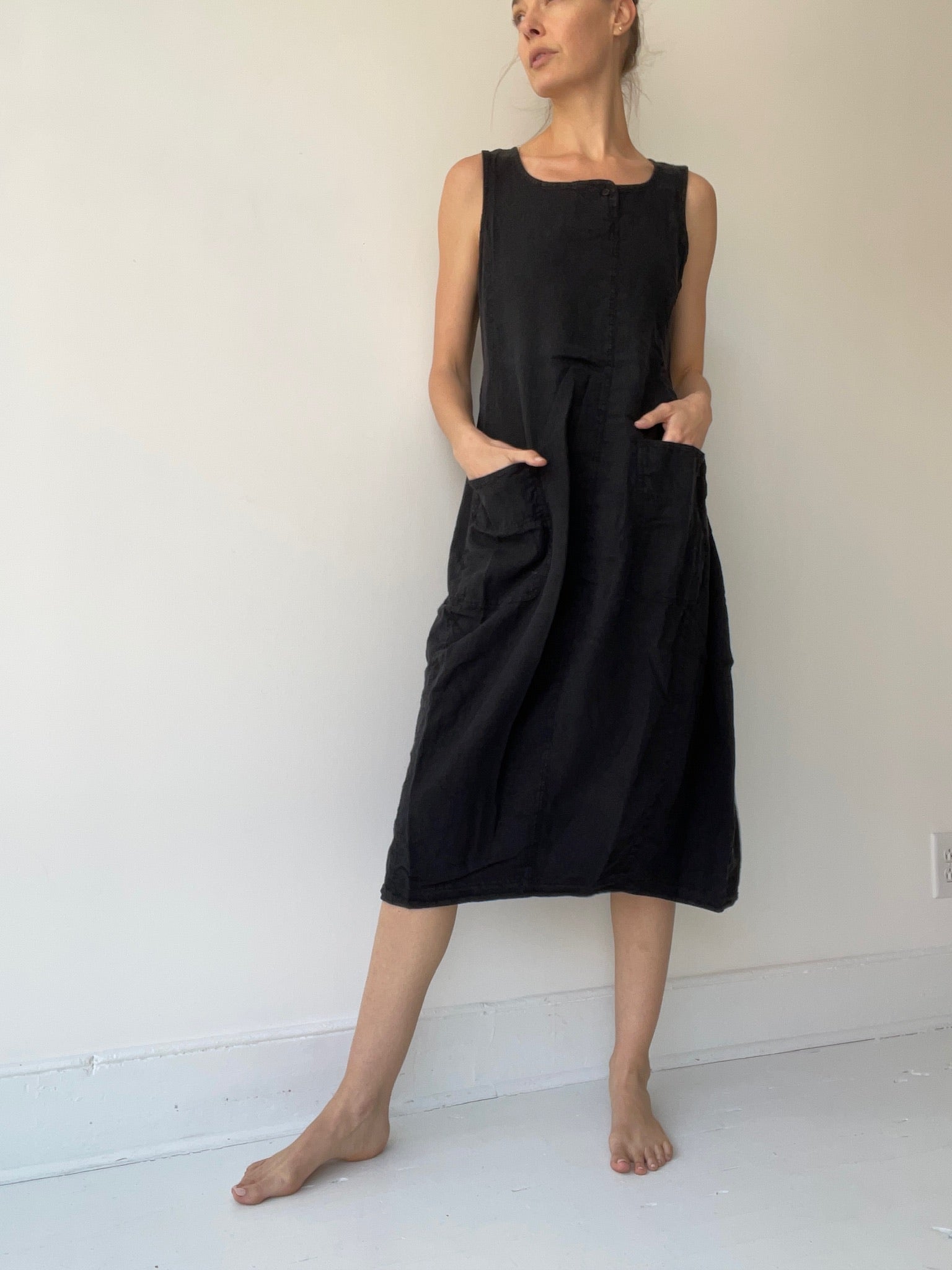 a rundholz black label lex dress with 100% linen