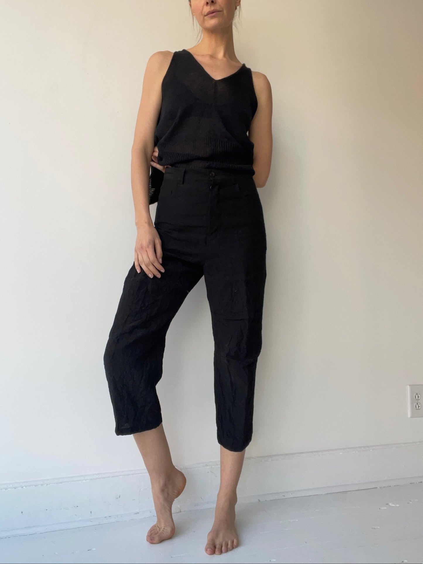 a forme d’expression black 5 pocket pant pants