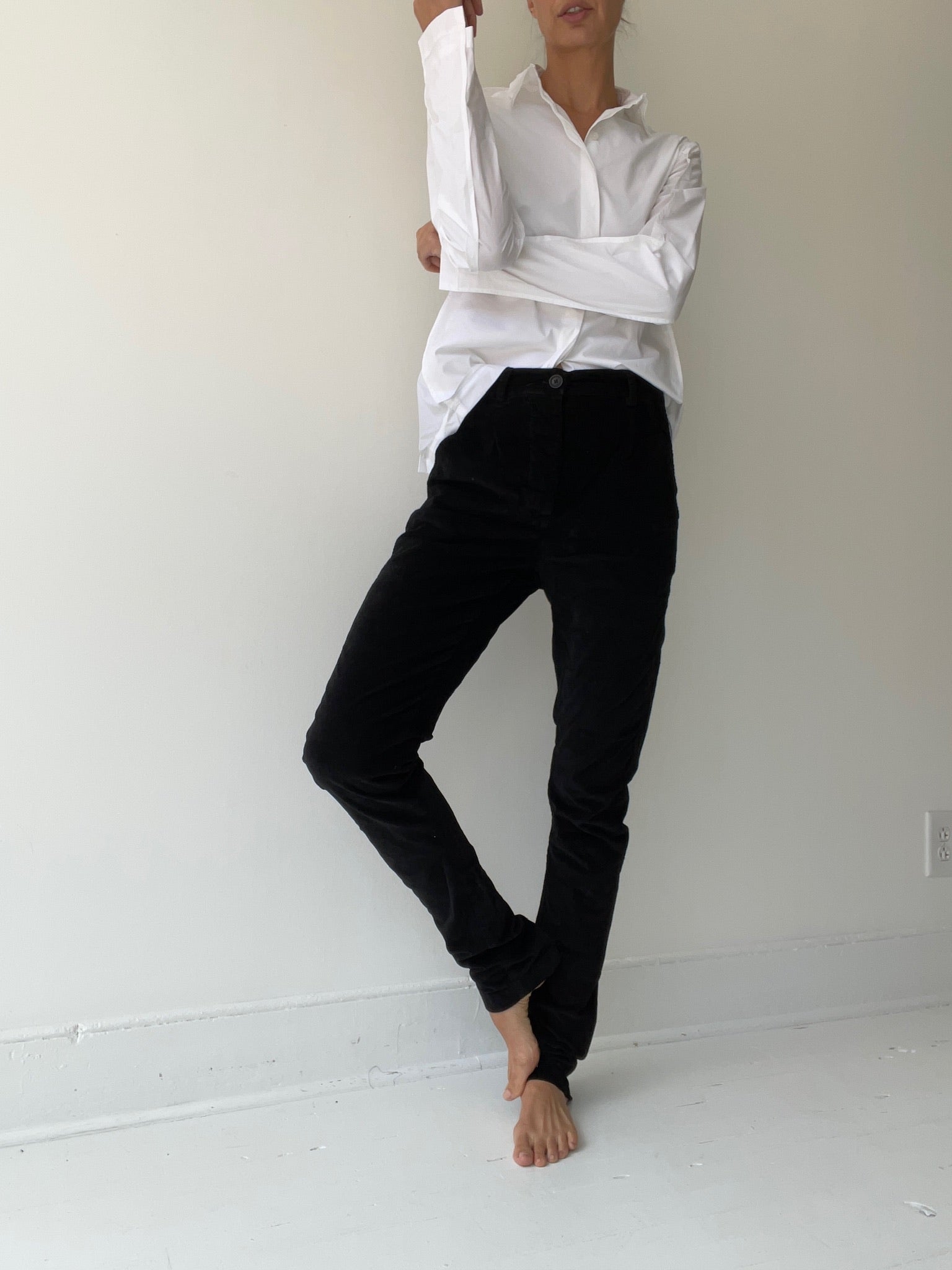 a rundholz dip velvet pant pants with 80% cotton/18% polyester/2% elastane