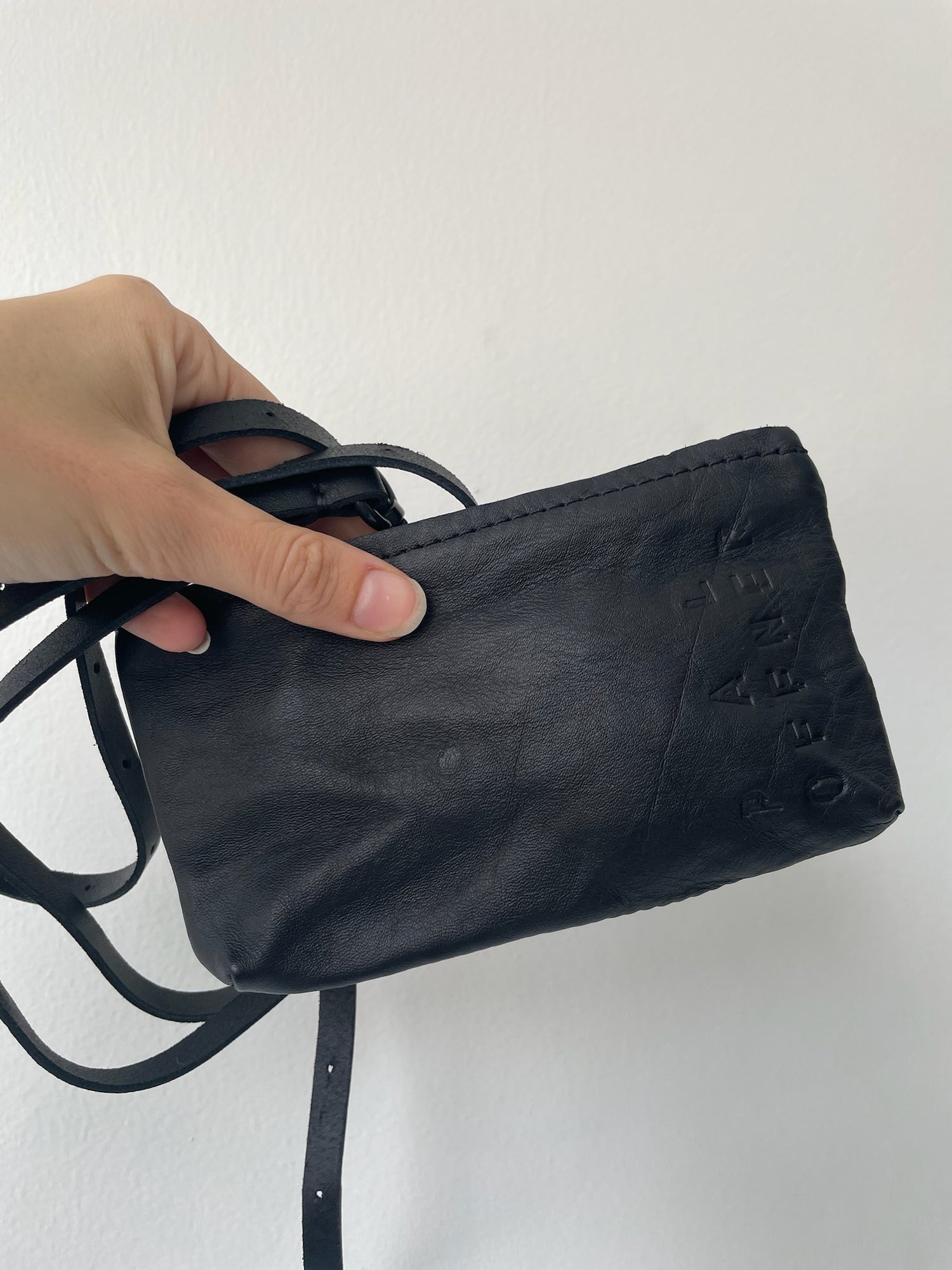 a pal offner key bag black with 100% calf leather
