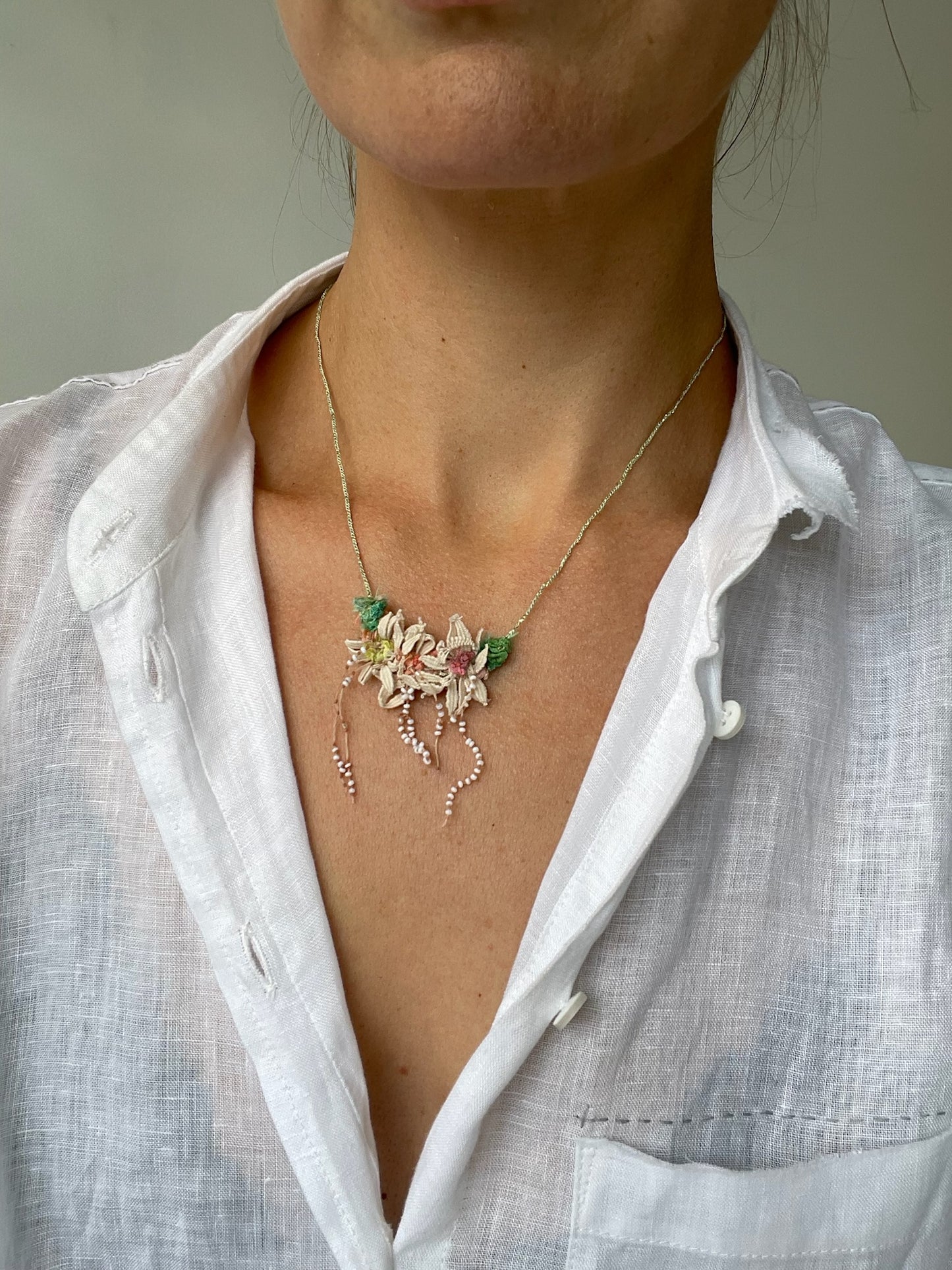 an antomoon woven necklace #1 with lovingly hand woven in italy