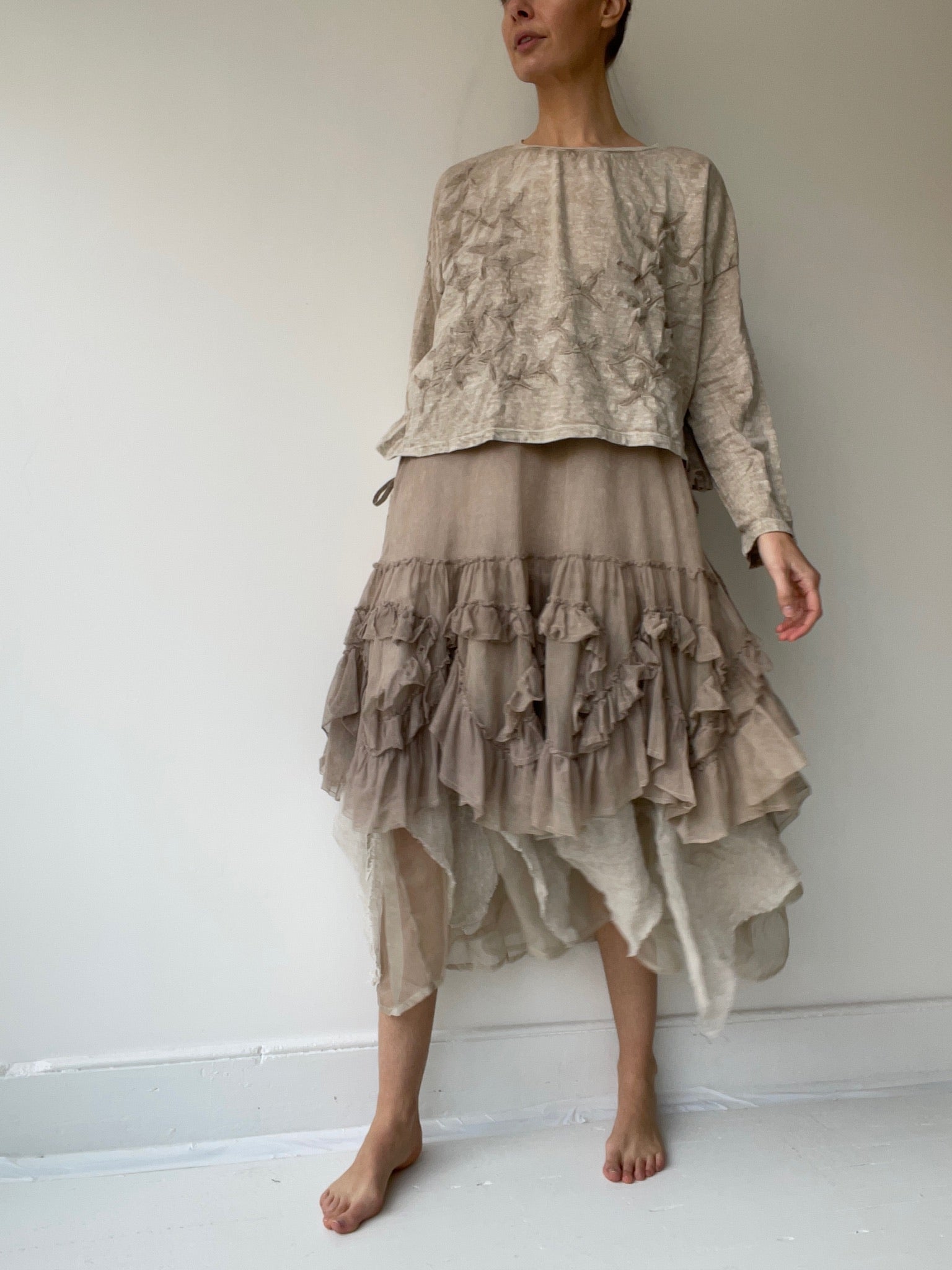 a crop cranes t shirt by krista larson light cotton