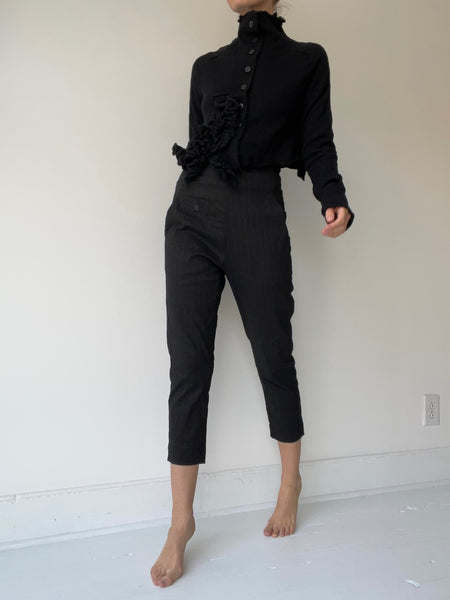 high pinstripe trouser
