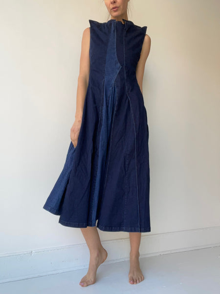 rundholz dip denim georgia dress