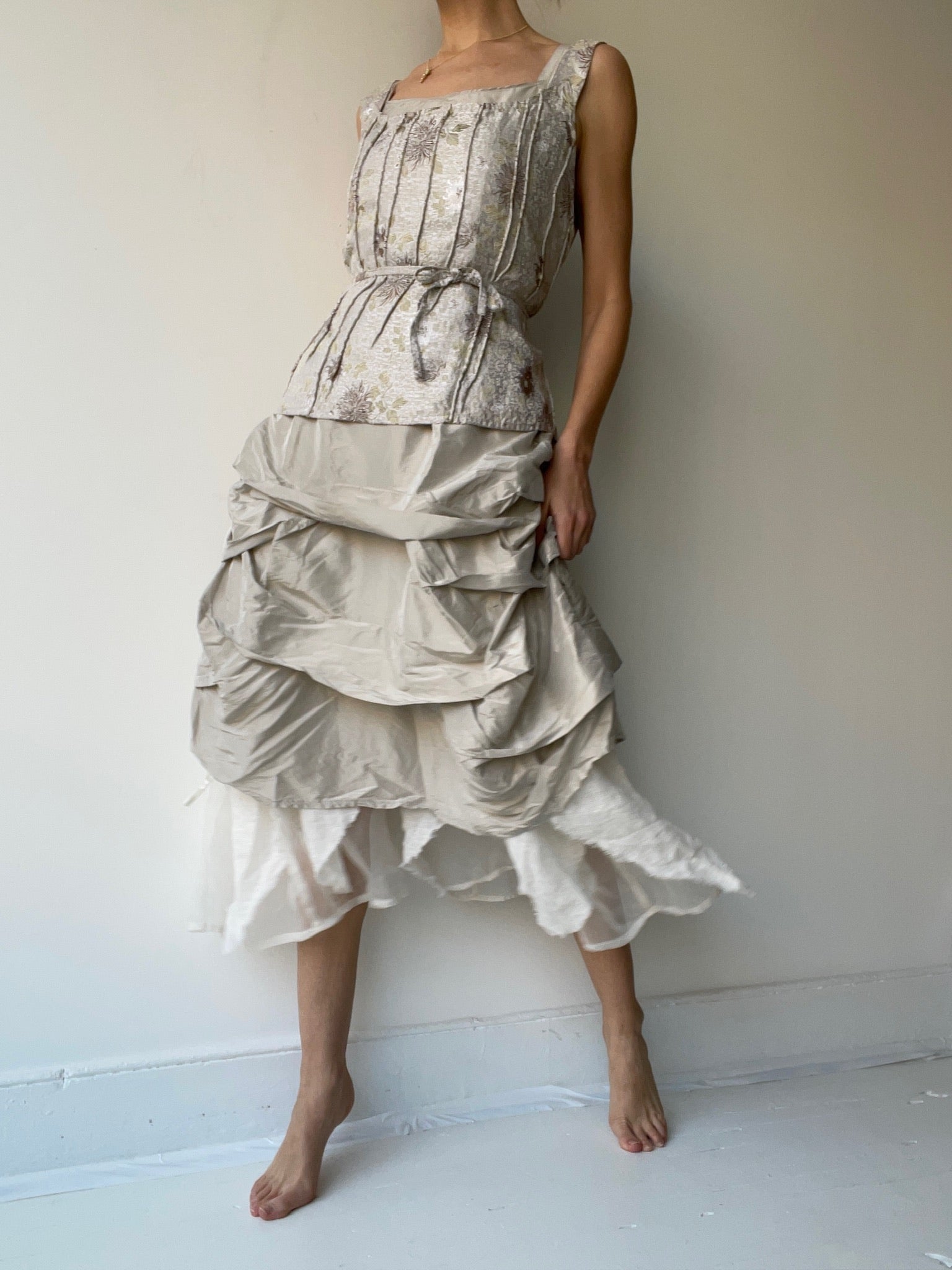 a venetian cami top by krista larson chinese floral silk cream