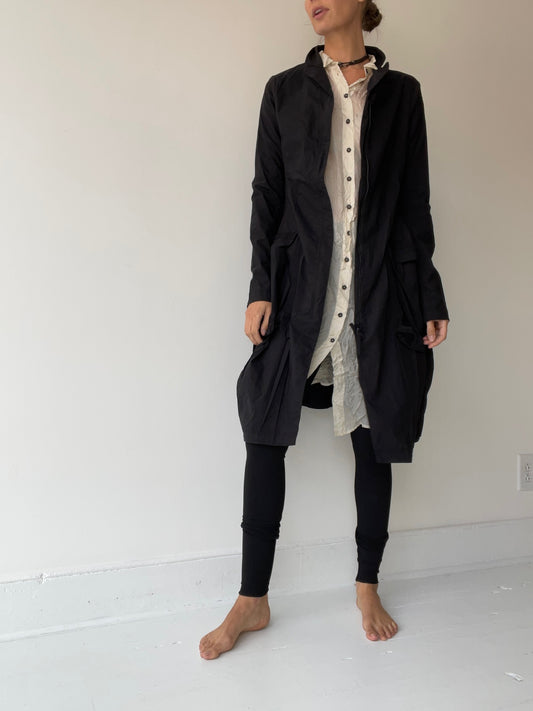 rundholz black label long black coat