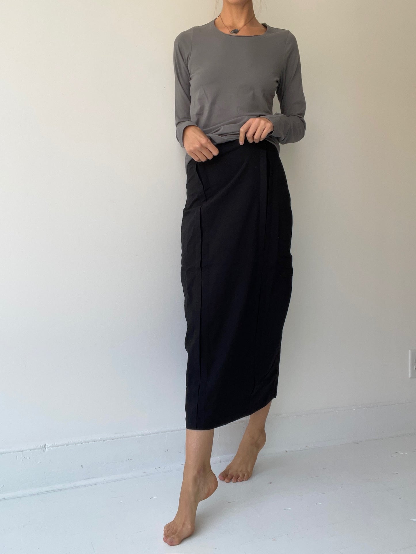 rundholz black label long front seam skirt