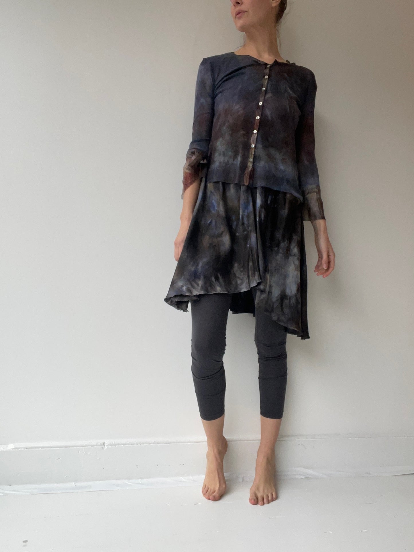 preloved ruffle sleeve cardigan