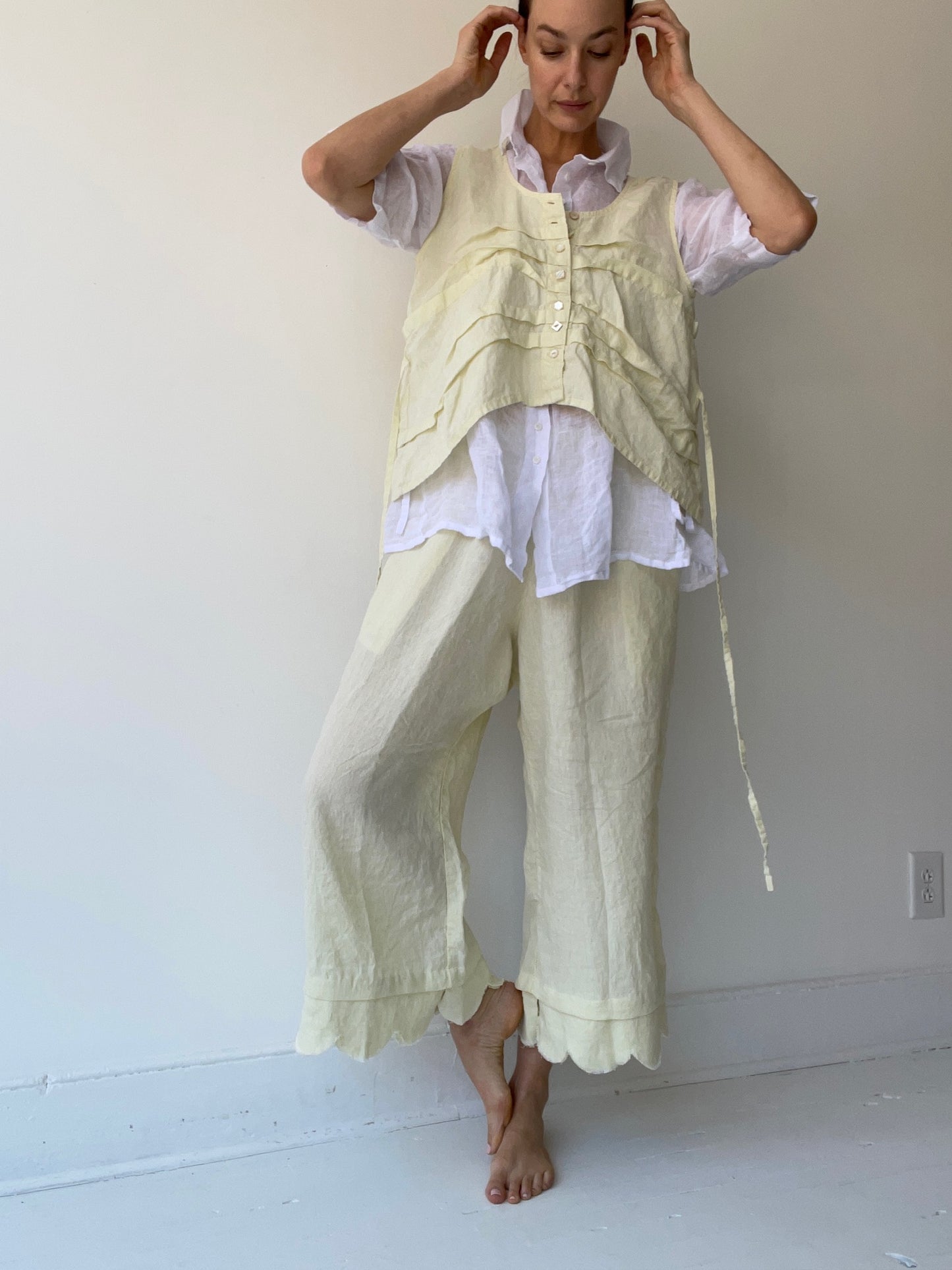 scalloped pants