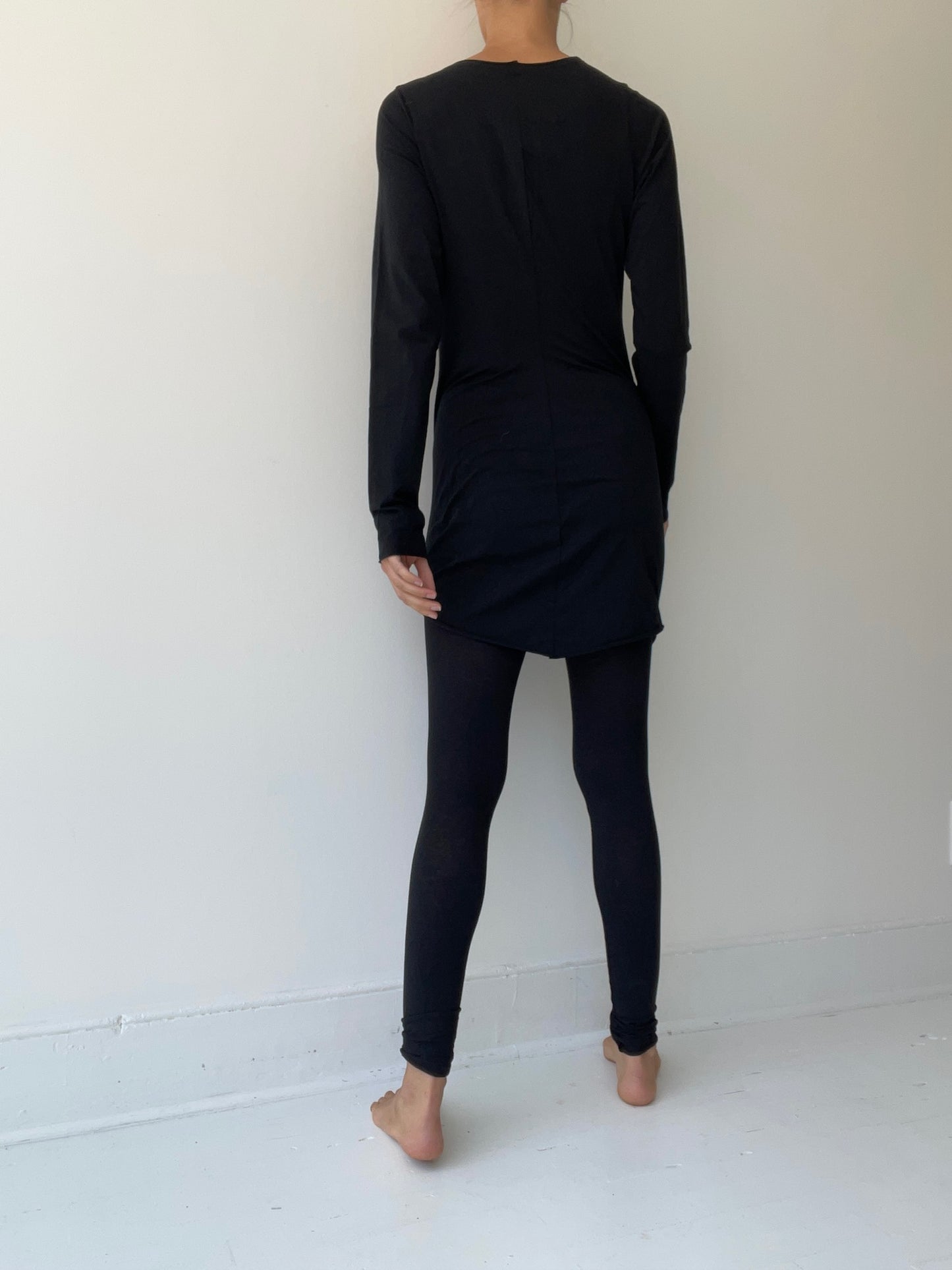 rundholz black label long stretch tee BLACK