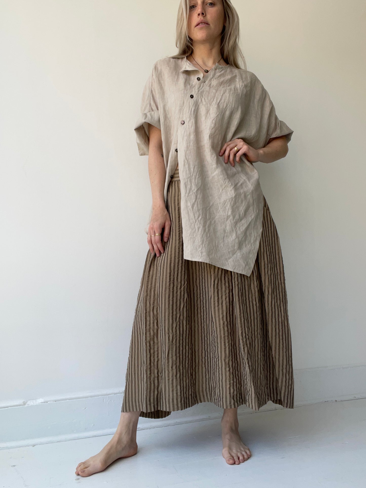 forme tucked bell skirt