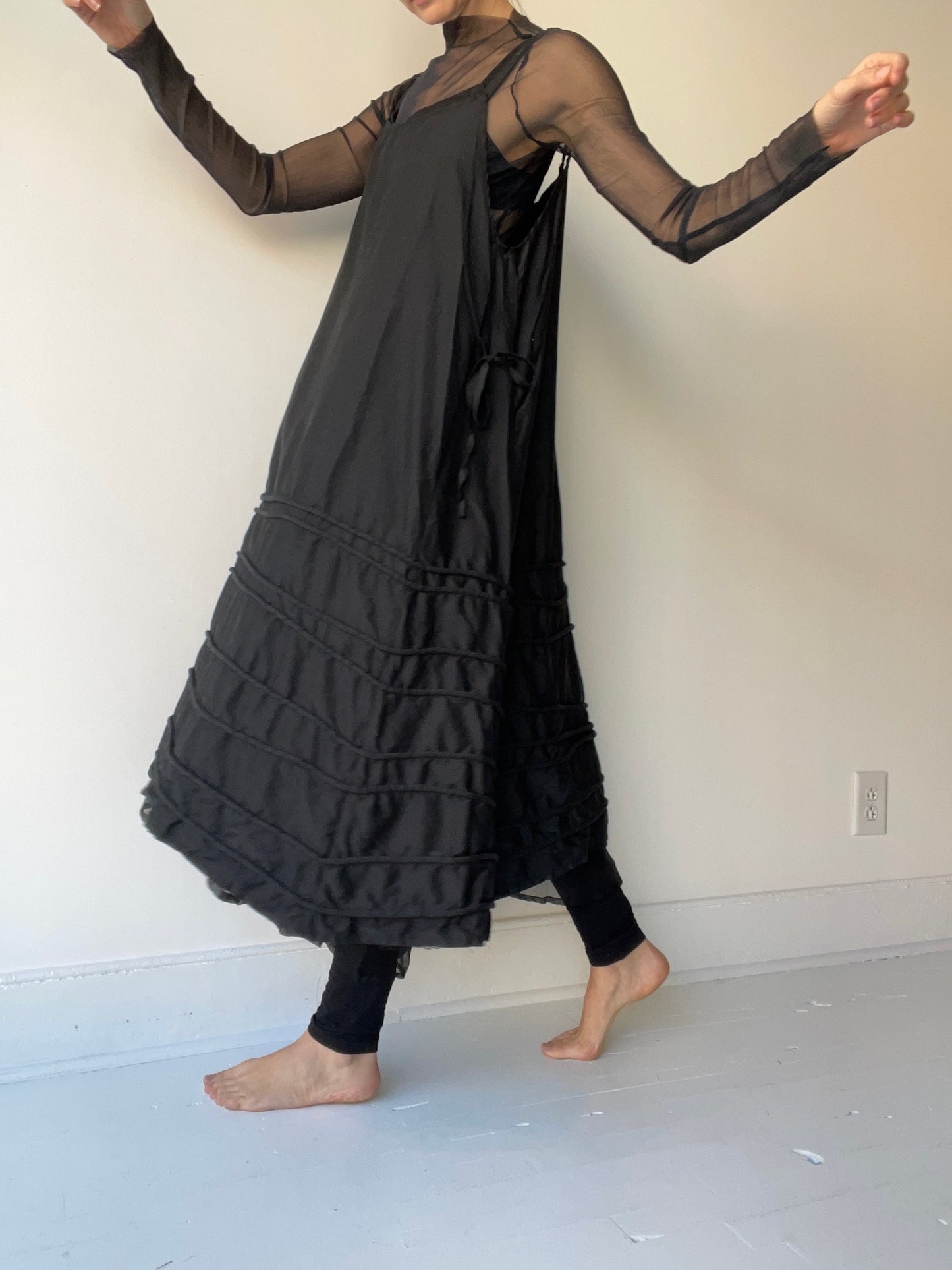 long spring slip SATIN