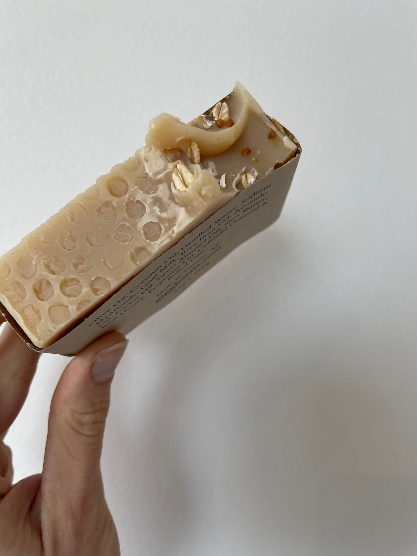 goat milk, oats + honey soap