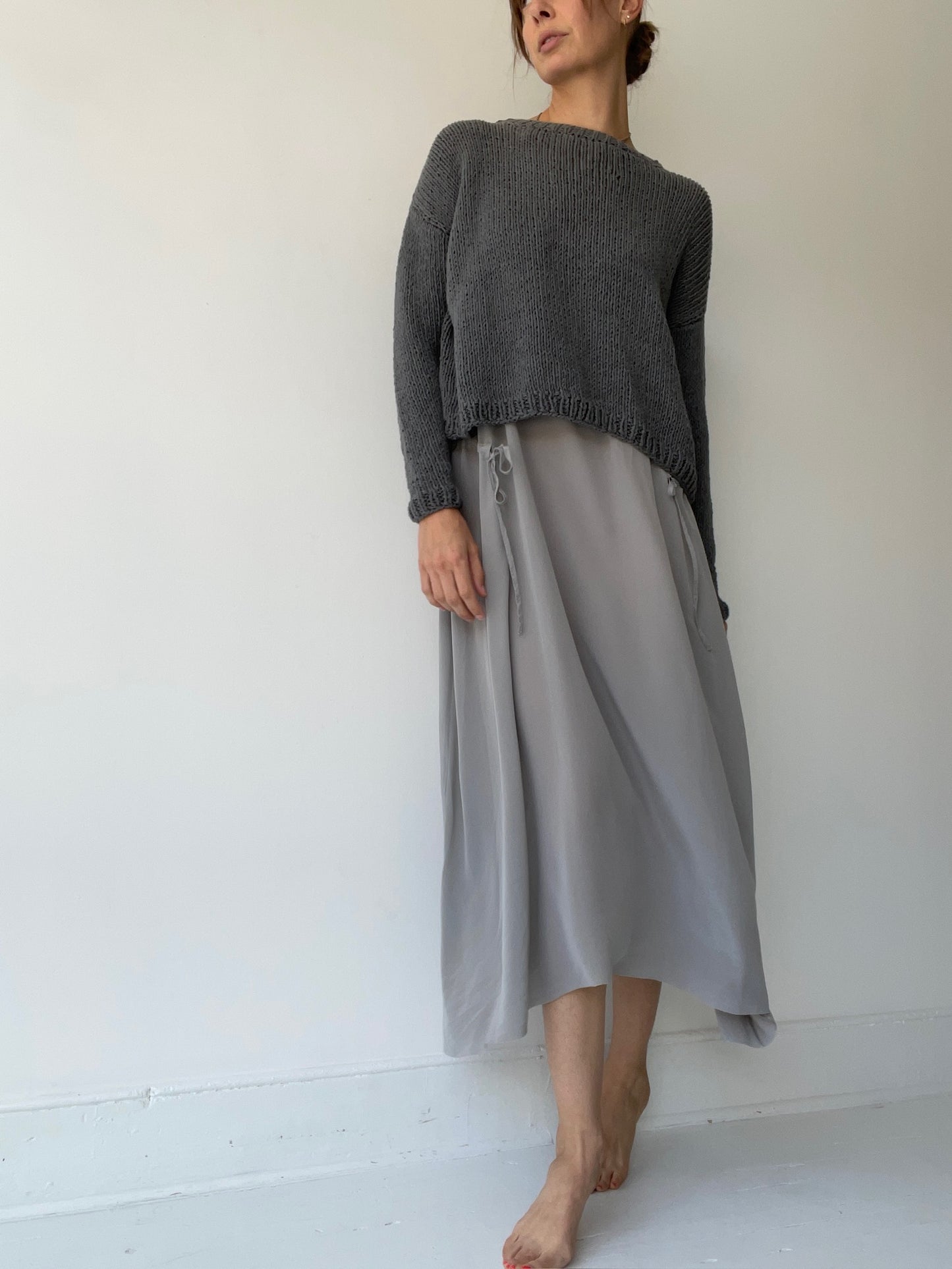 an umit unal gray pullover sweater with size medium