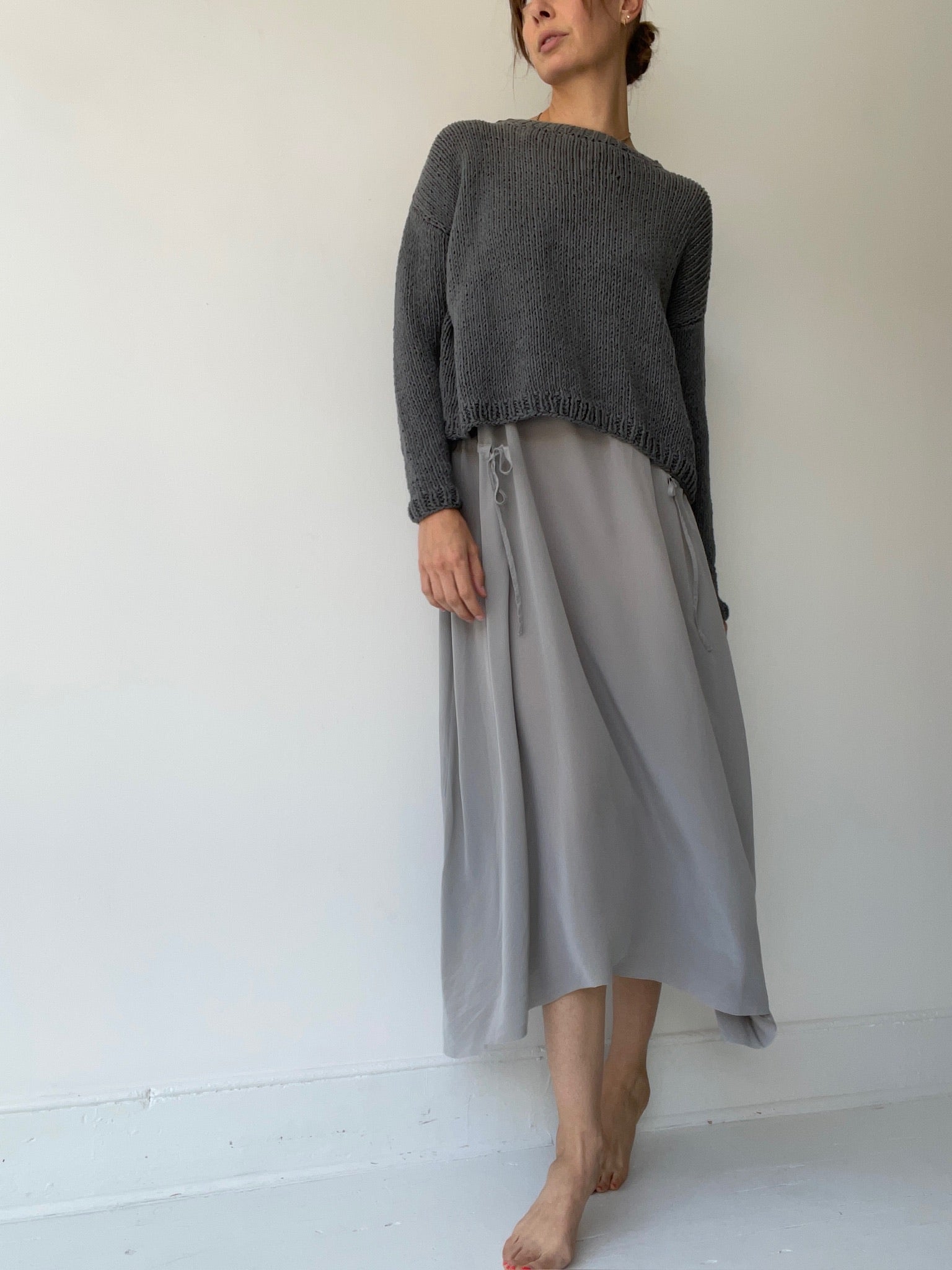 an umit unal gray pullover sweater with size medium