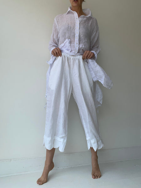 scalloped pants