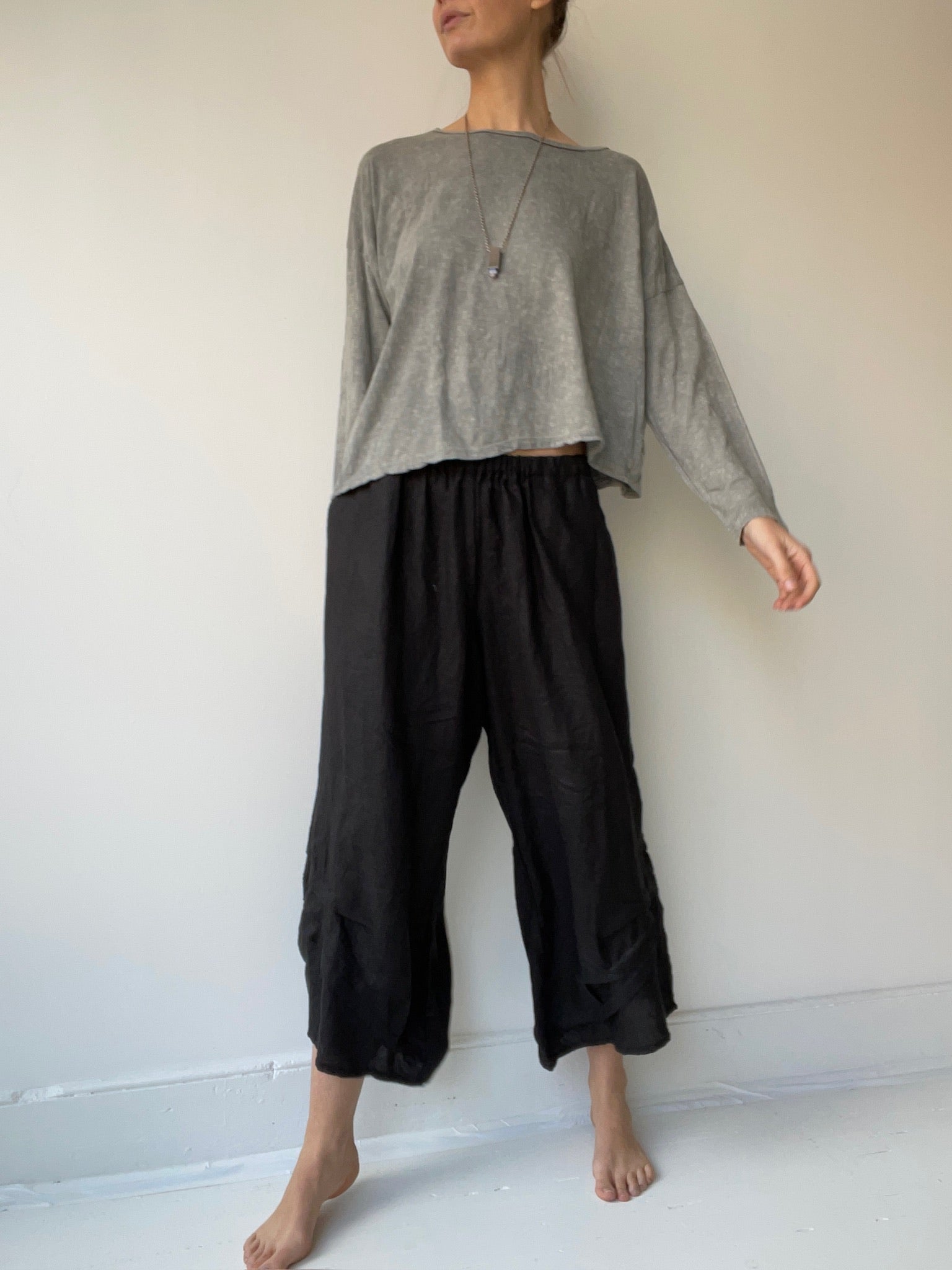 a crop solid t shirt by krista larson light cotton