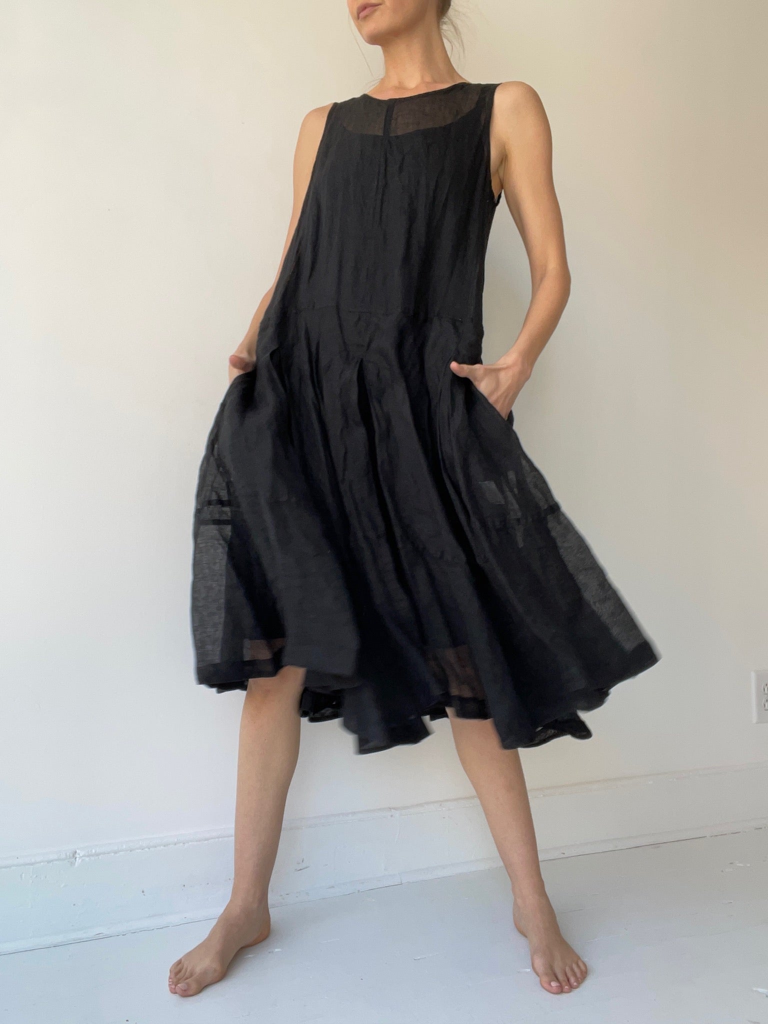 a rundholz mainline cara dress with 100% linen