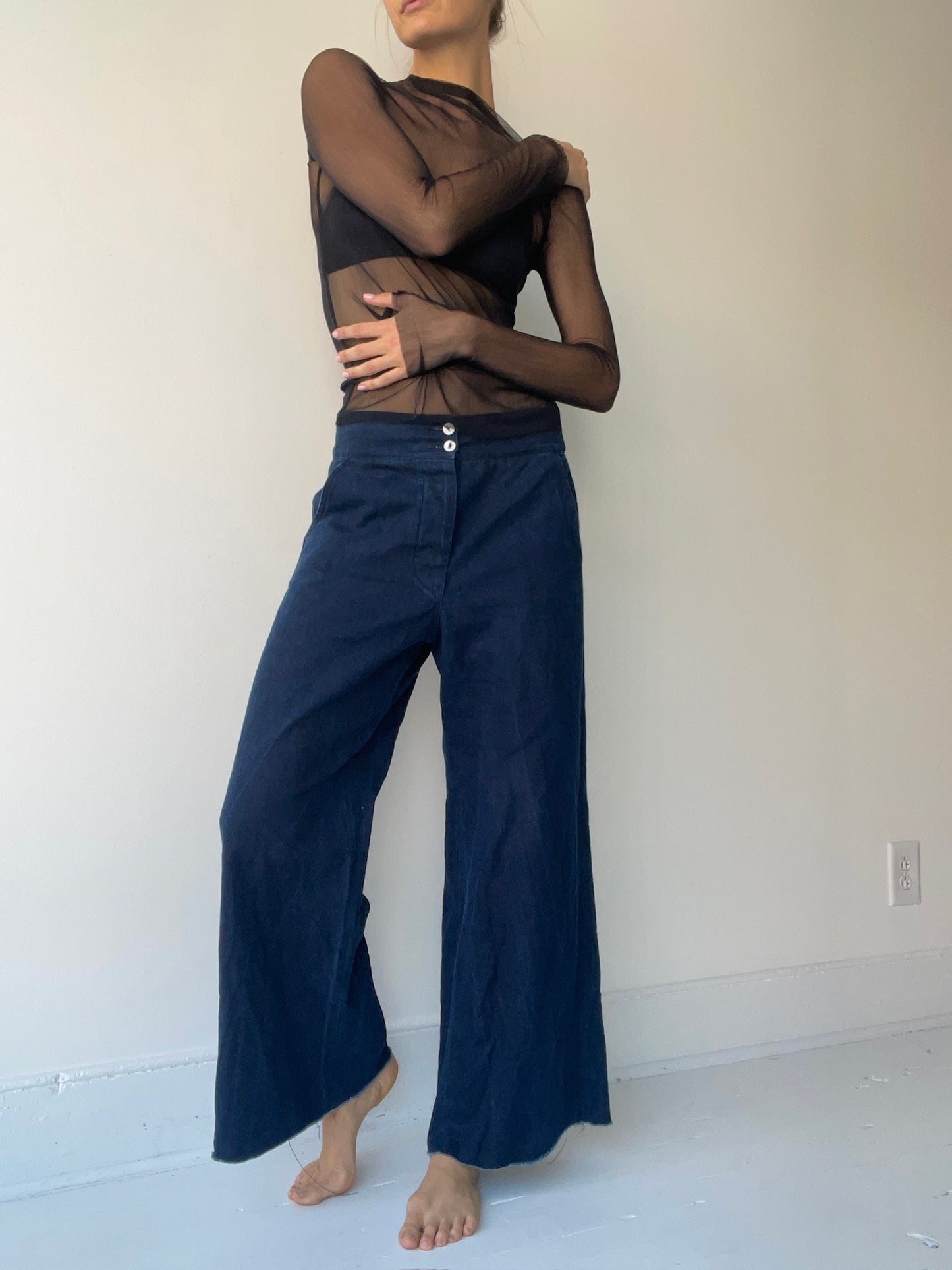 sula slash neck top BLACK