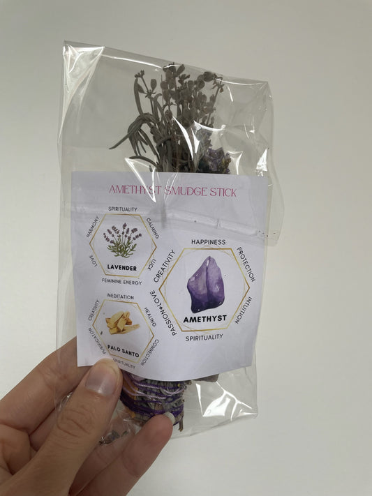 amethyst smudge stick