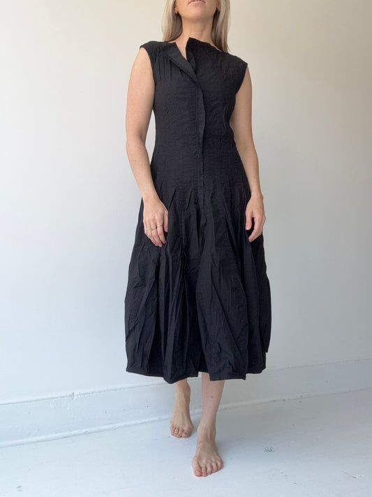 rundholz vertical front pleated dress ( belt not included )