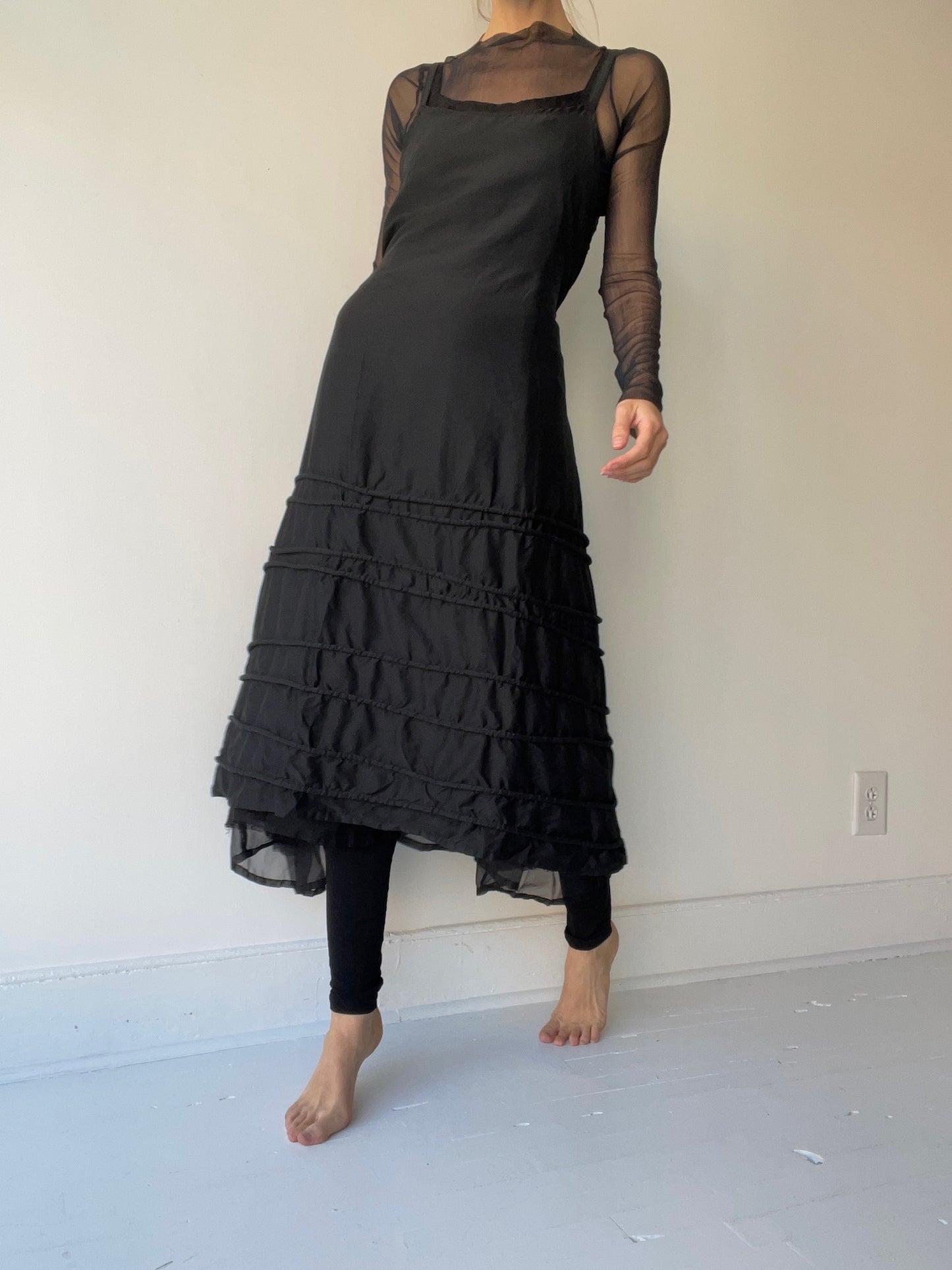 long spring slip SATIN