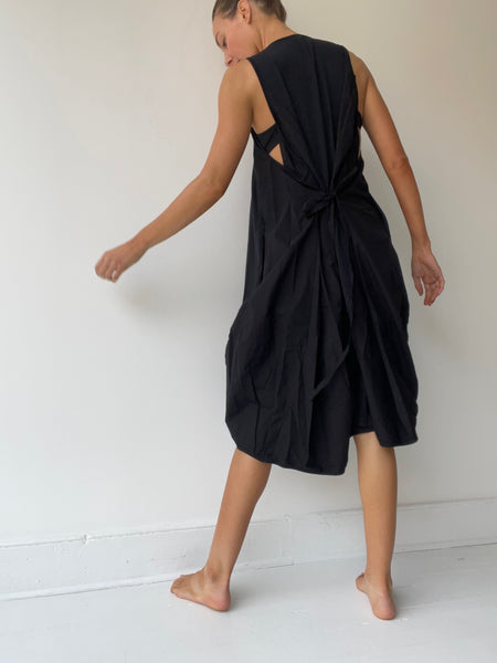 tie dress BLACK