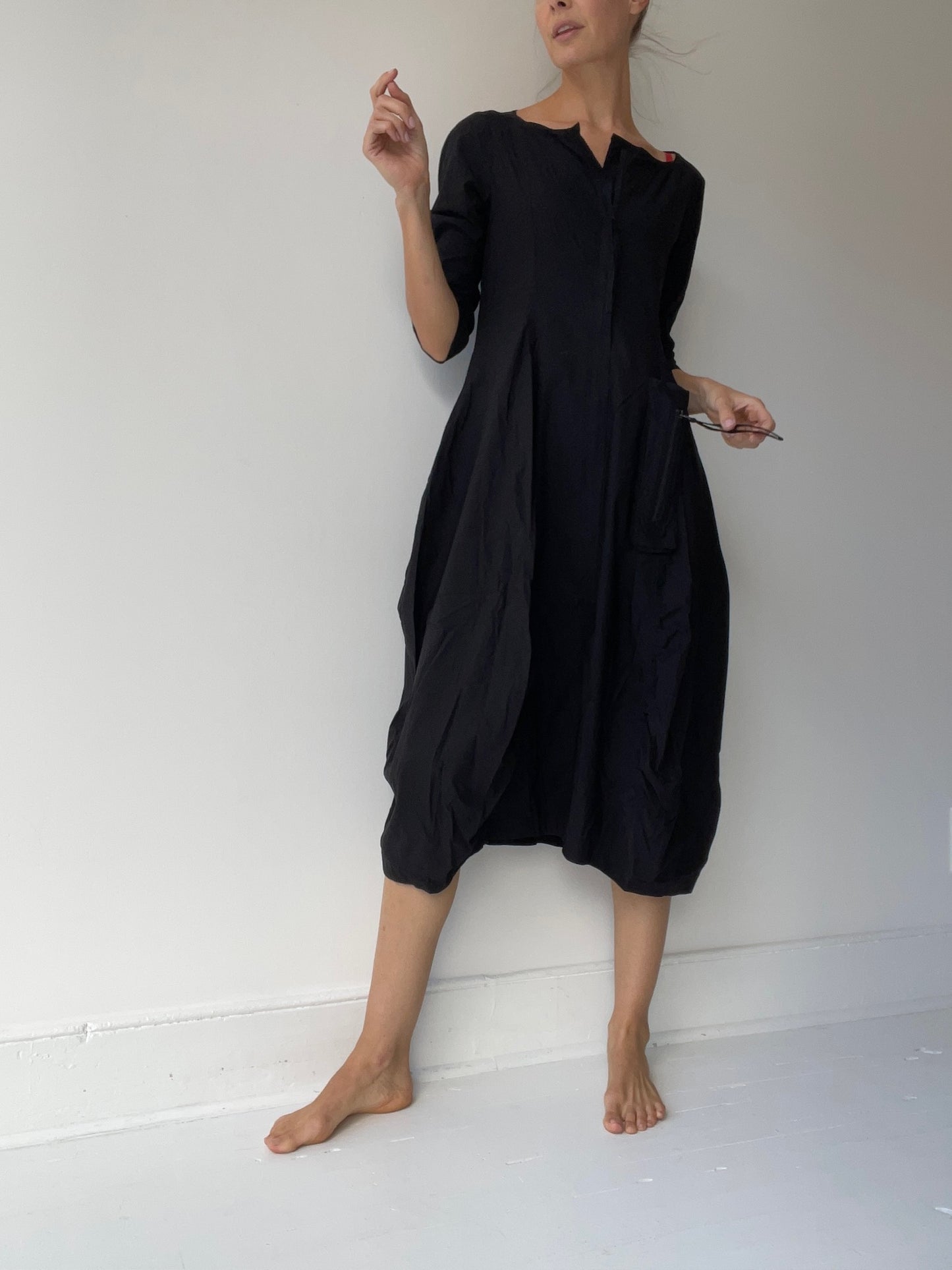 a rundholz black label zipper detail dress with 67% cotton/23% polyamide/10% elastane