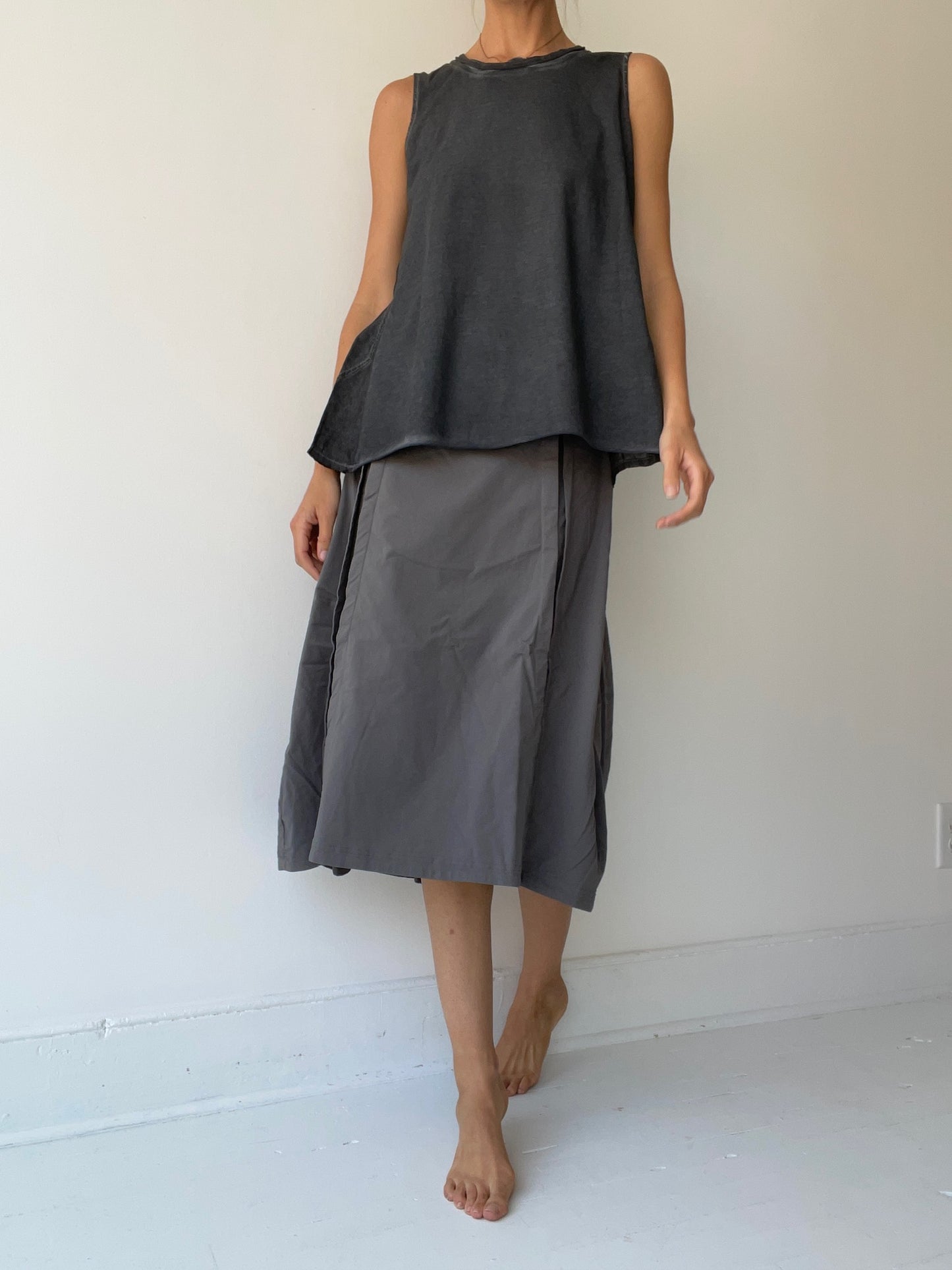 rundholz black label back pleat skirt