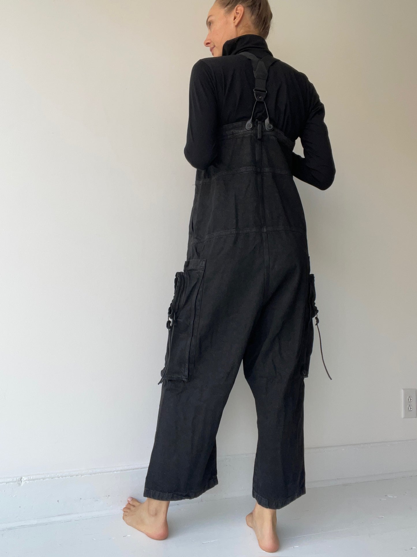 rundholz dip coated overall jeans