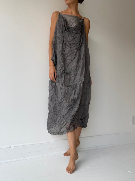 rundholz dip silk strappy dress GRAY