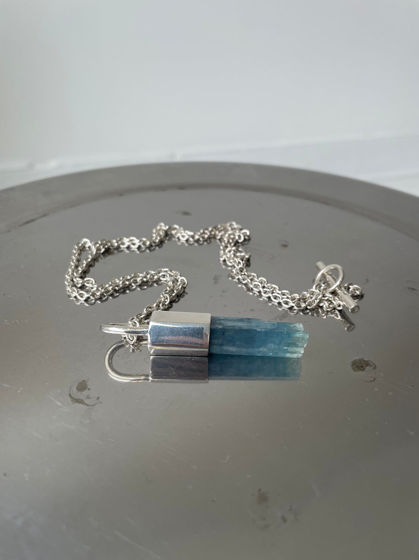 parts of 4 aquamarine talisman necklace