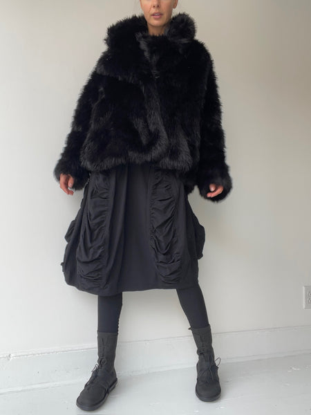 rundholz black label faux fur jacket BLACK