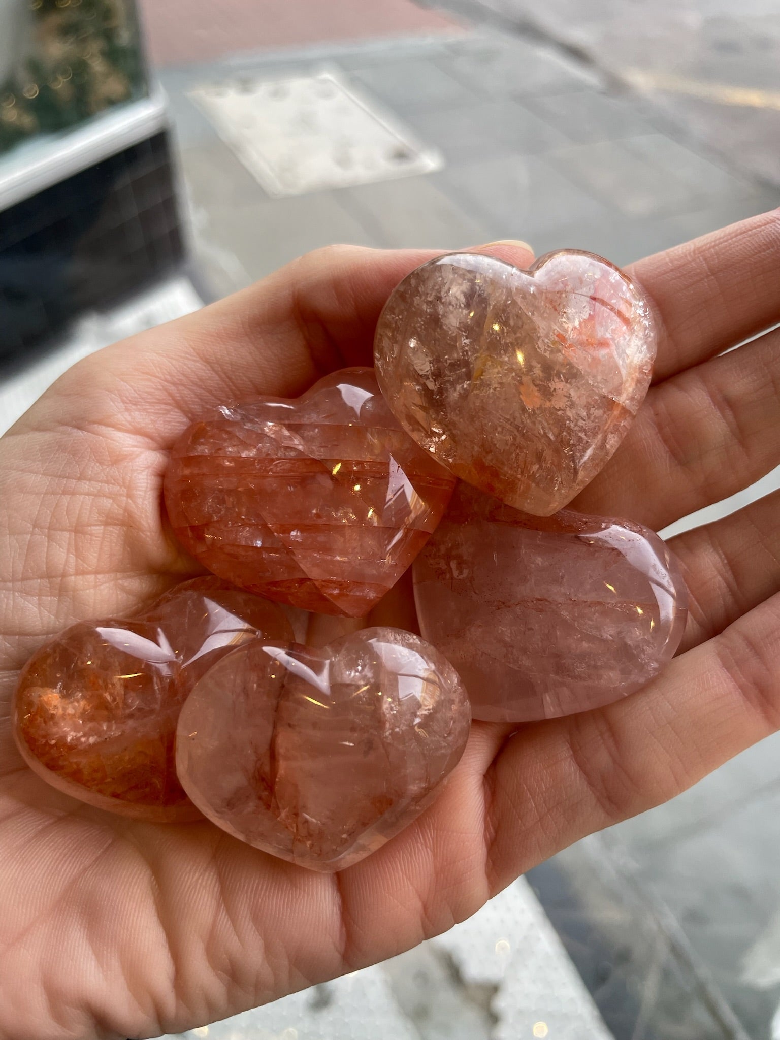 a hematoid quartz crystal heart