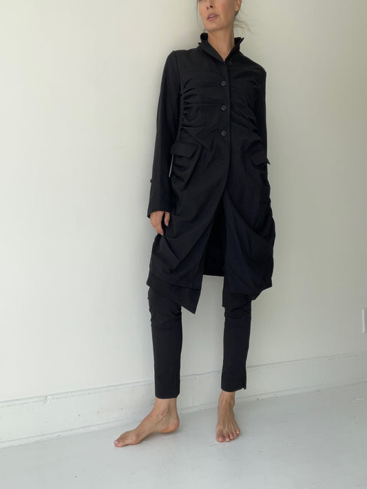rundholz mainline long ruched coat