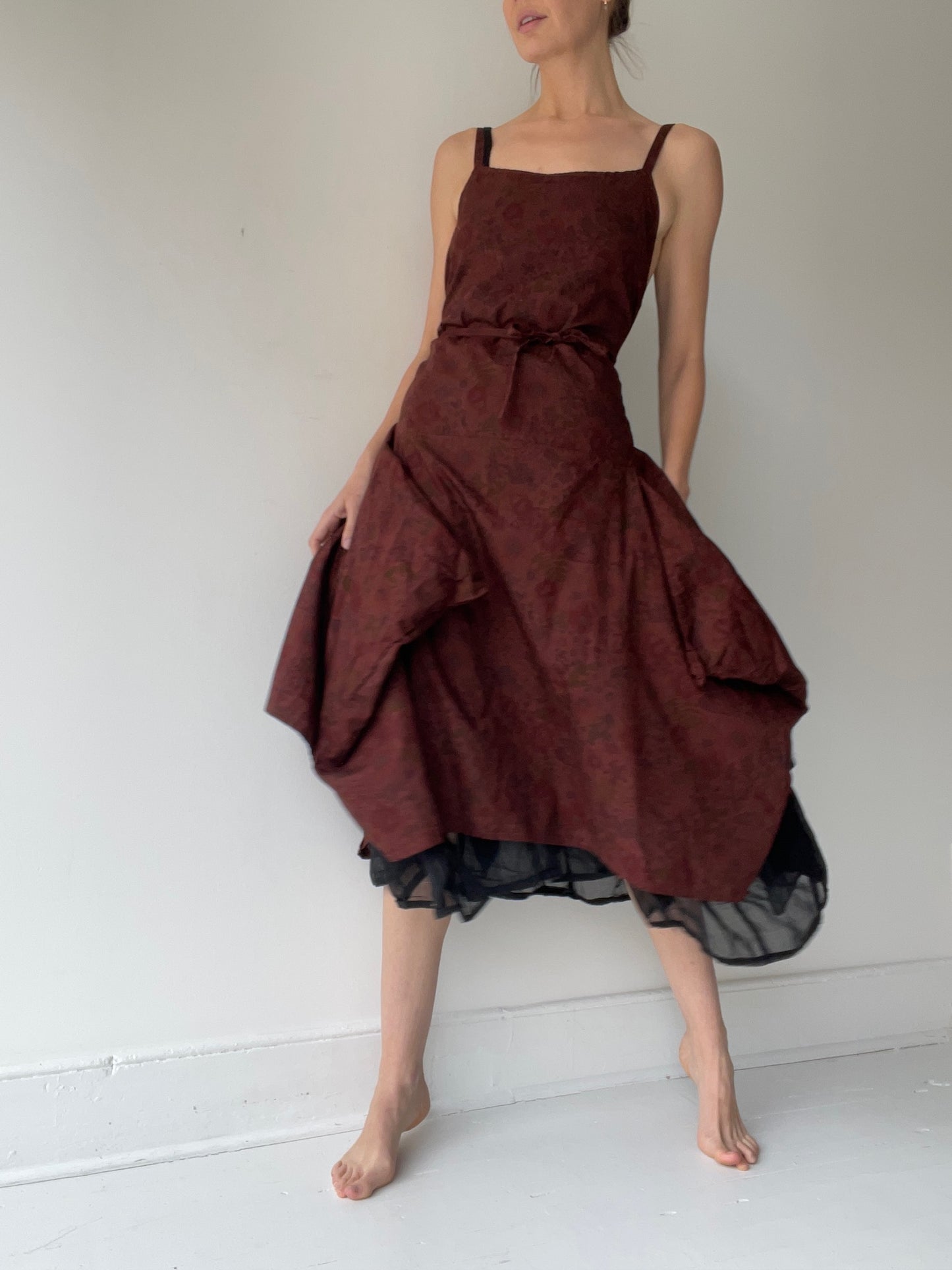 krista larson mahogany long pinwheel slip