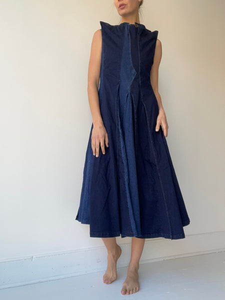 rundholz dip denim georgia dress