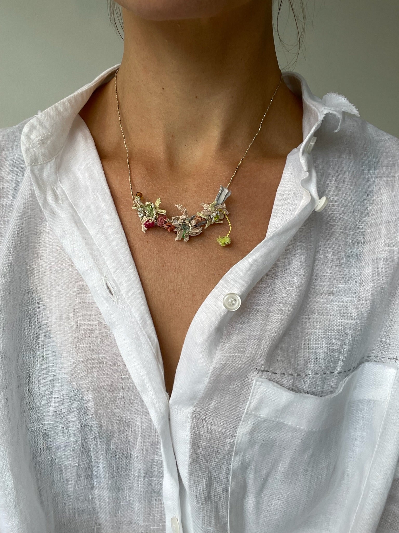 an antomoon woven necklace #2 with lovingly hand-woven in italy