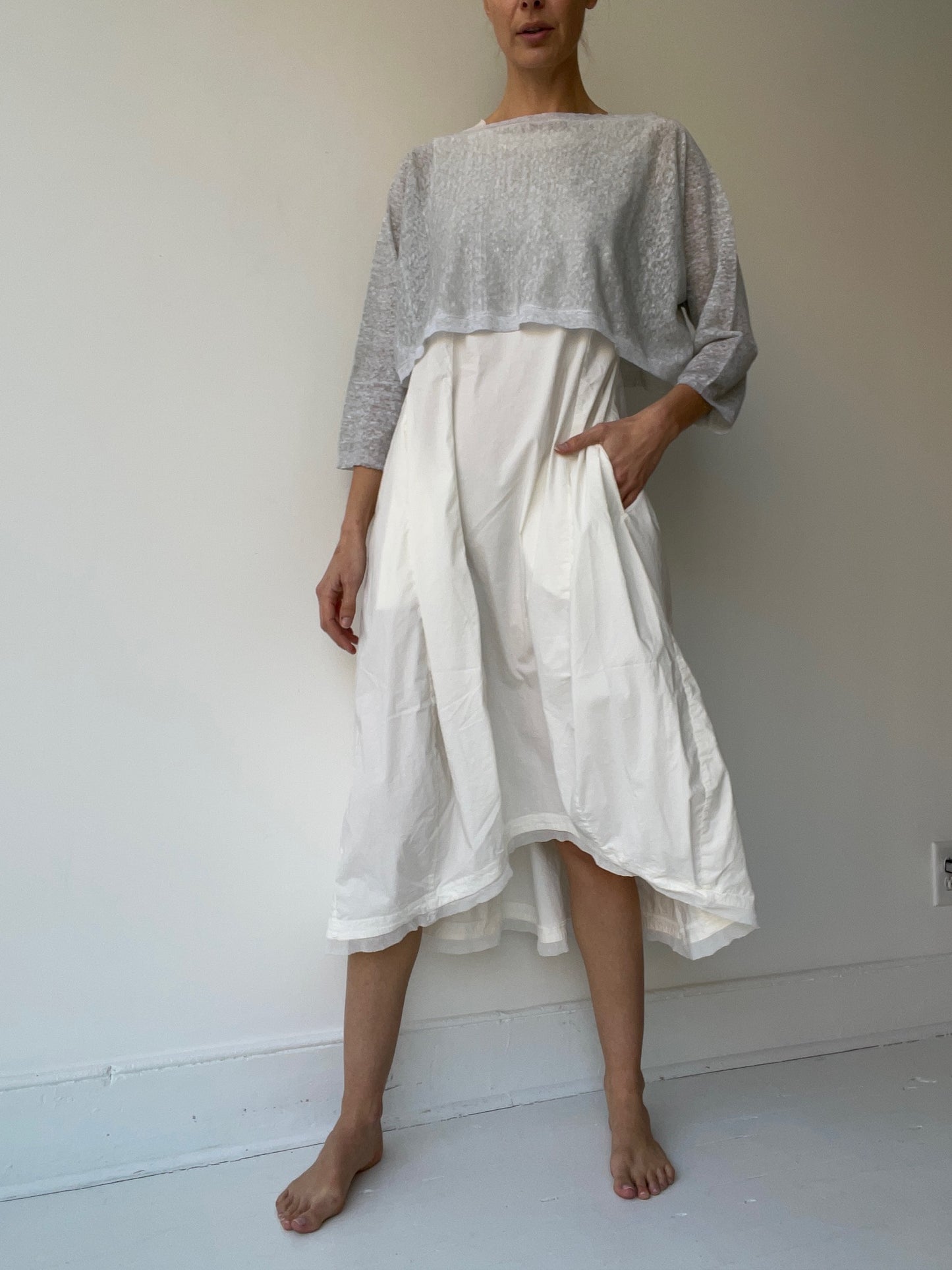 a rundholz black label knit pullover top with 90% linen/10% polyamide