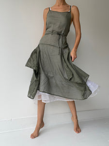 krista larson long pinwheel slip OLIVE