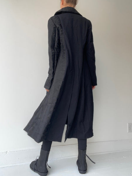 rundholz mainline jacquard coat BLACK